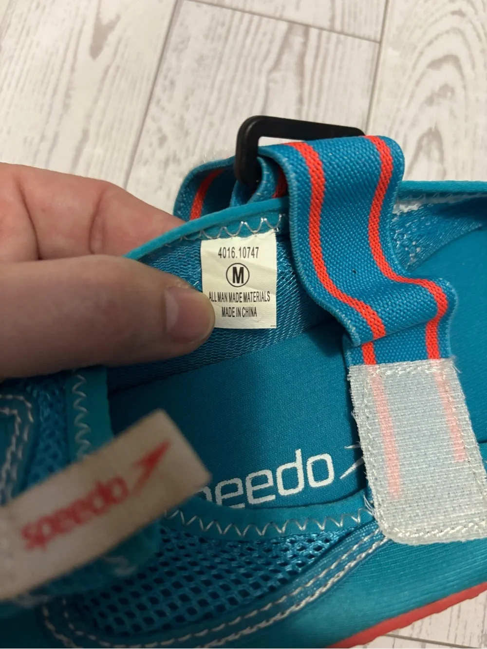 Speedo Turquoise and Coral Kids' Water Shoe with Strap